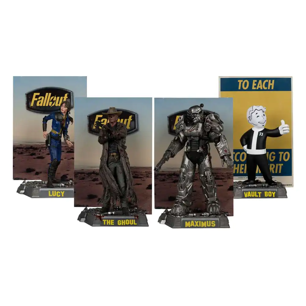 Fallout Movie Maniacs PVC Statue 4-Pack Lucy, Maximus, The Ghoul & Vault Boy 15 cm product photo