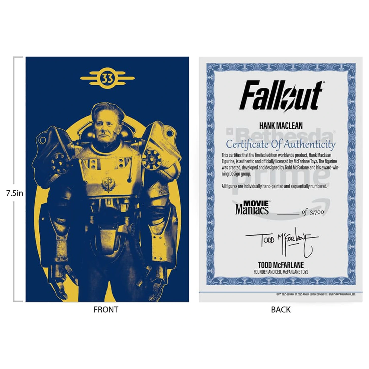 Fallout Movie Maniacs Action Figure Hank Maclean (Season 2) (Red Platinum Edition) 17 cm product photo