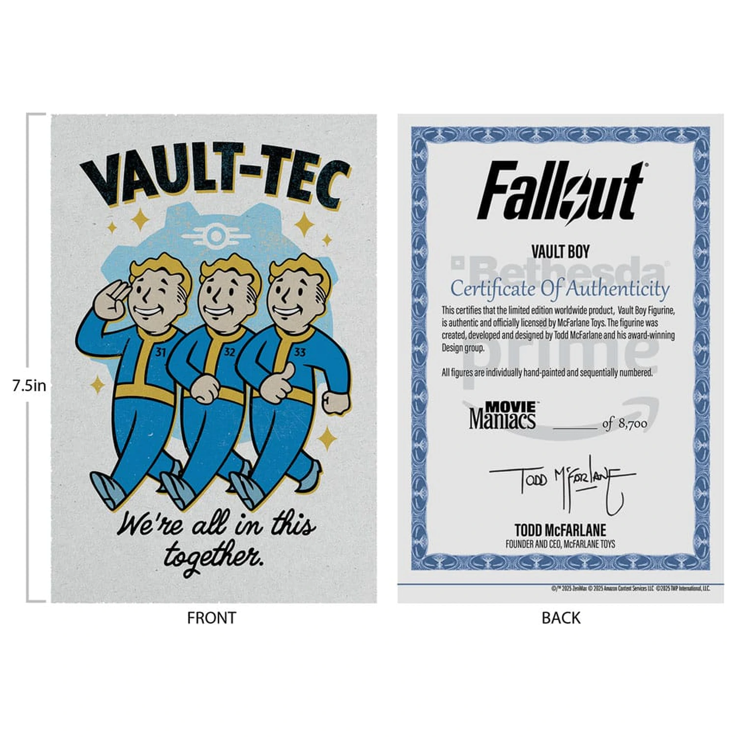 Fallout Movie Maniacs Action Figure Vault Boy Version 1 14 cm product photo