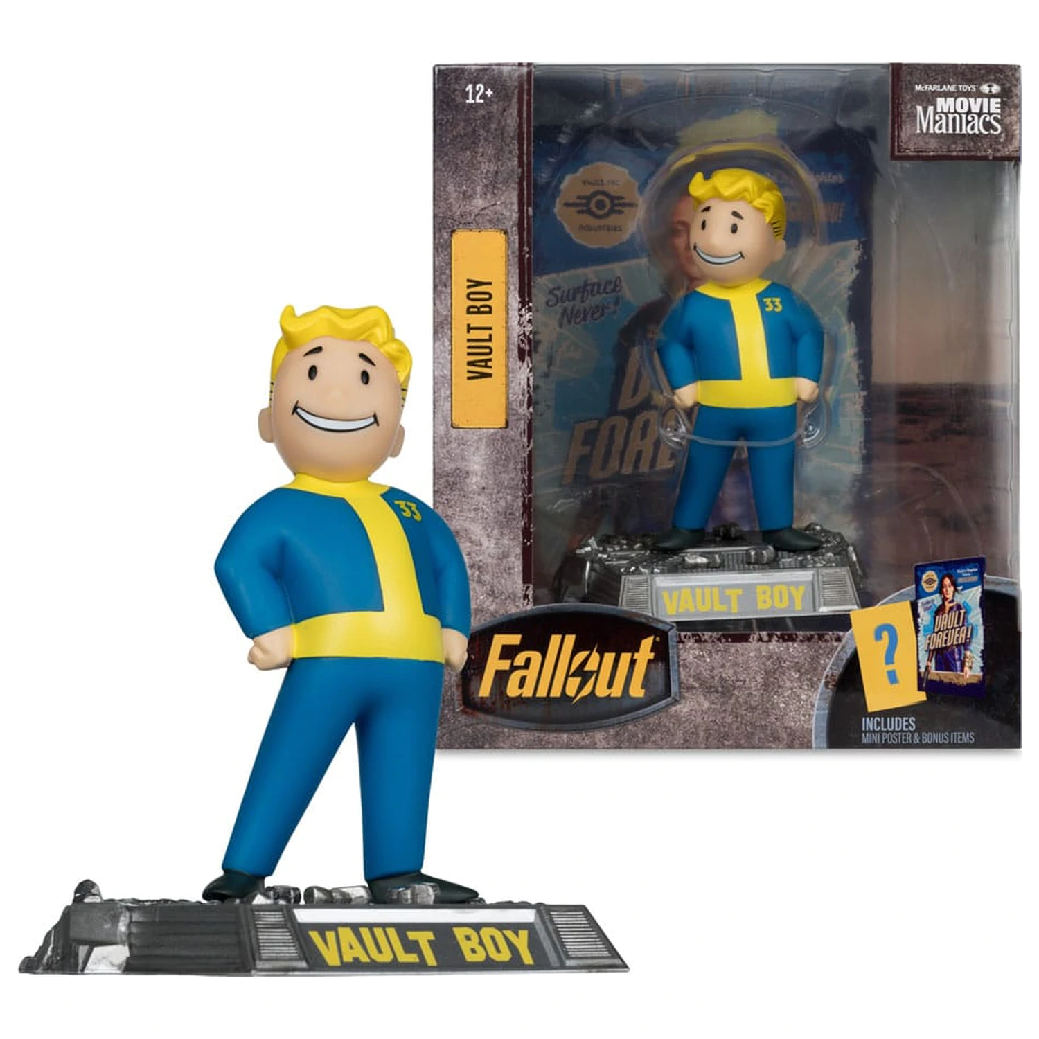 Fallout Movie Maniacs Action Figure Vault Boy Version 2 14 cm product photo