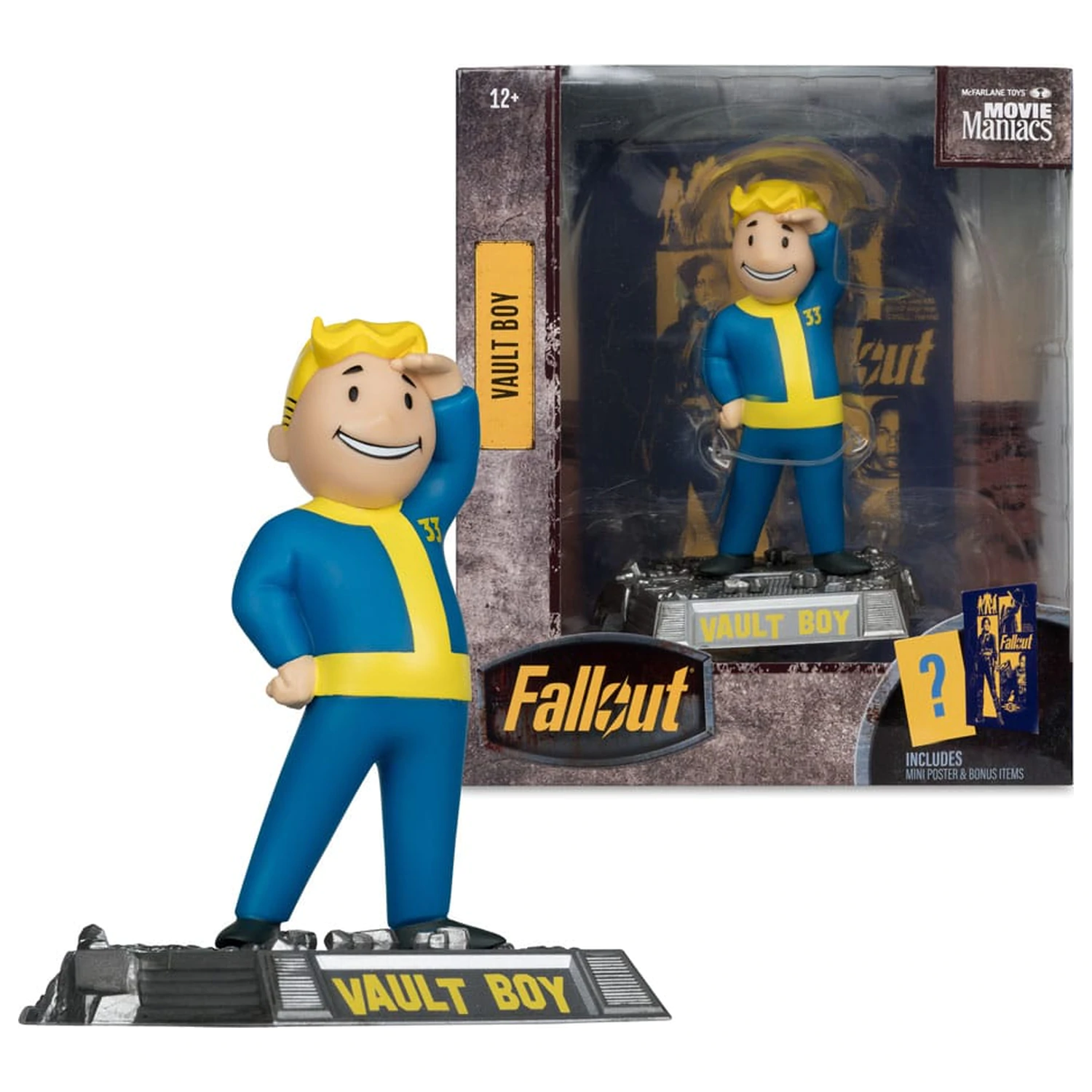 Fallout Movie Maniacs Action Figure Vault Boy Version 3 14 cm product photo