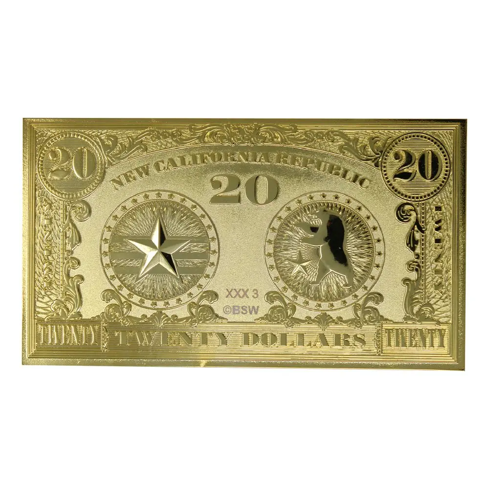 Fallout: New Vegas Replica New California Republik 20 Dollar Bill (gold plated) product photo