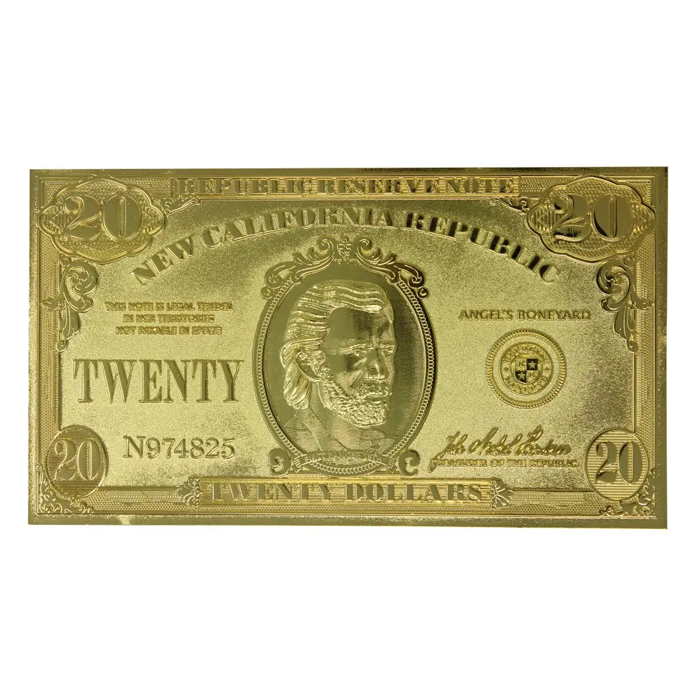 Fallout: New Vegas Replica New California Republik 20 Dollar Bill (gold plated) product photo