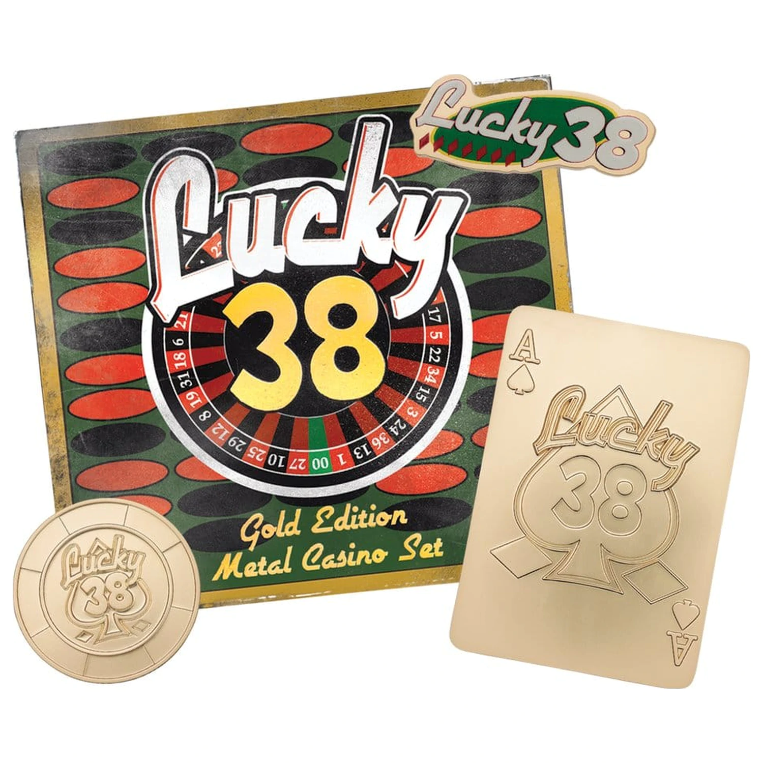 Fallout: New Vegas Replica Lucky 38 Imitation Gold Casino Set Limited Edition product photo