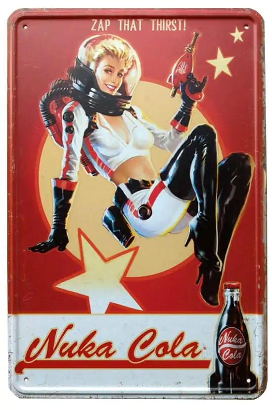 Fallout Metal Sign Nuka Cola Girl termékfotó