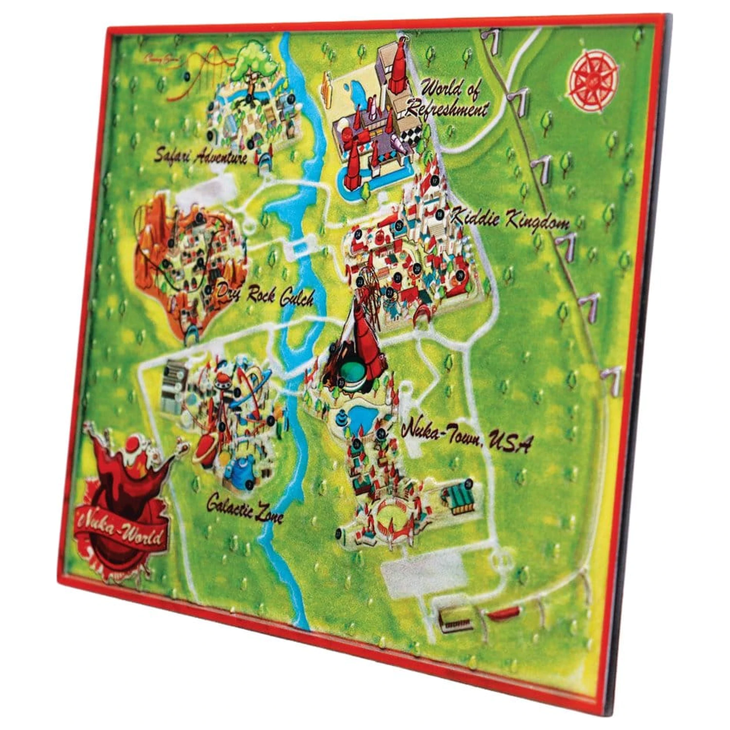 Fallout Replica Metal Map Nuka-World Limited Edition 16 x 13 cm product photo