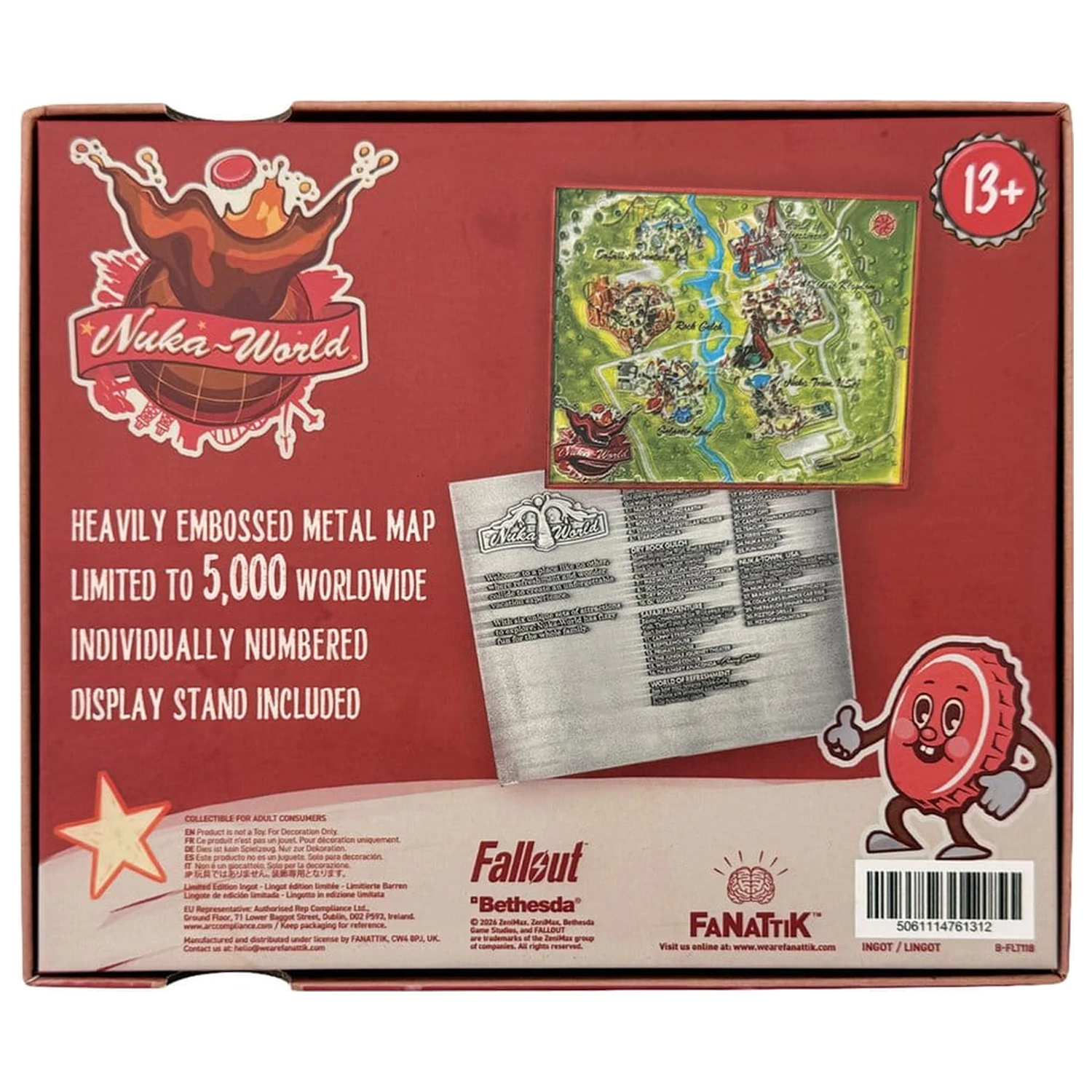 Fallout Replica Metal Map Nuka-World Limited Edition 16 x 13 cm product photo