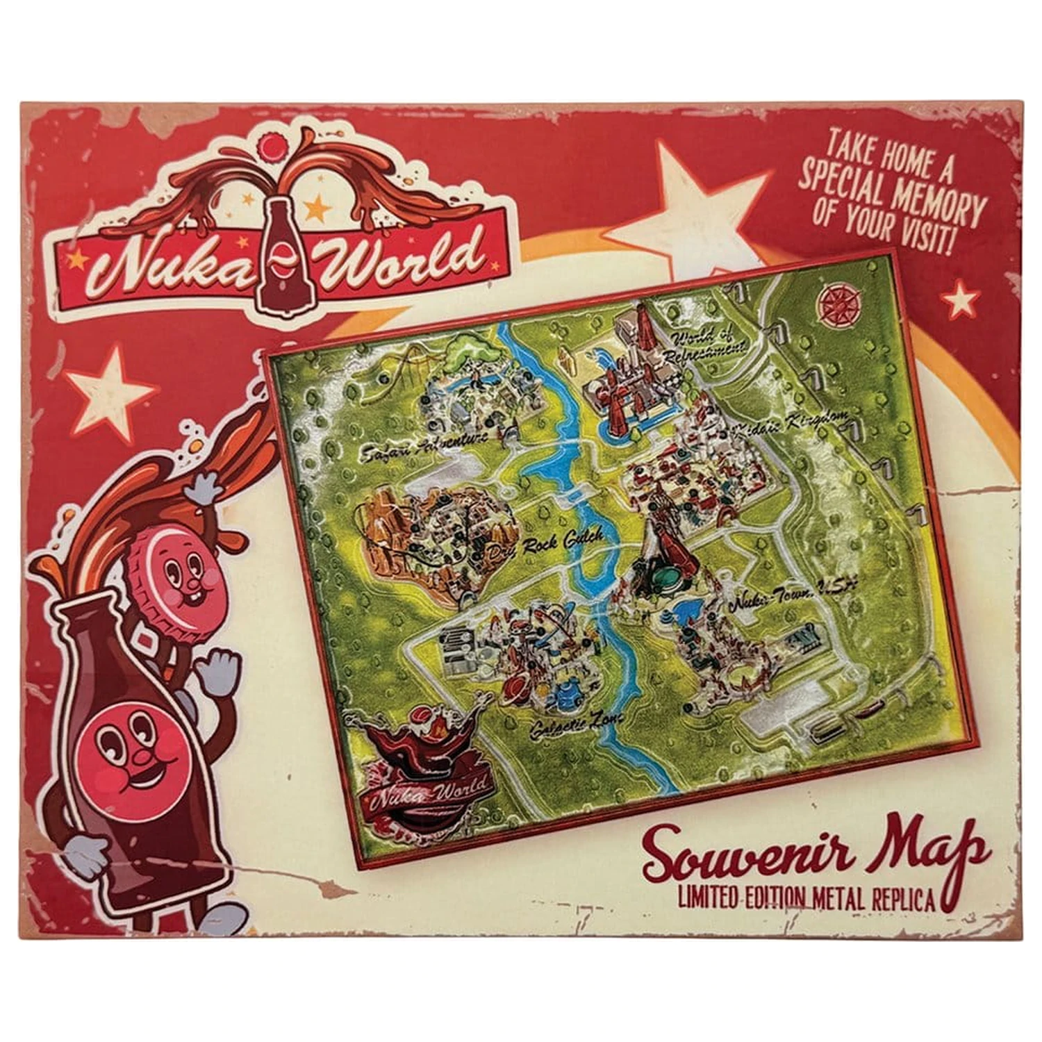 Fallout Replica Metal Map Nuka-World Limited Edition 16 x 13 cm product photo