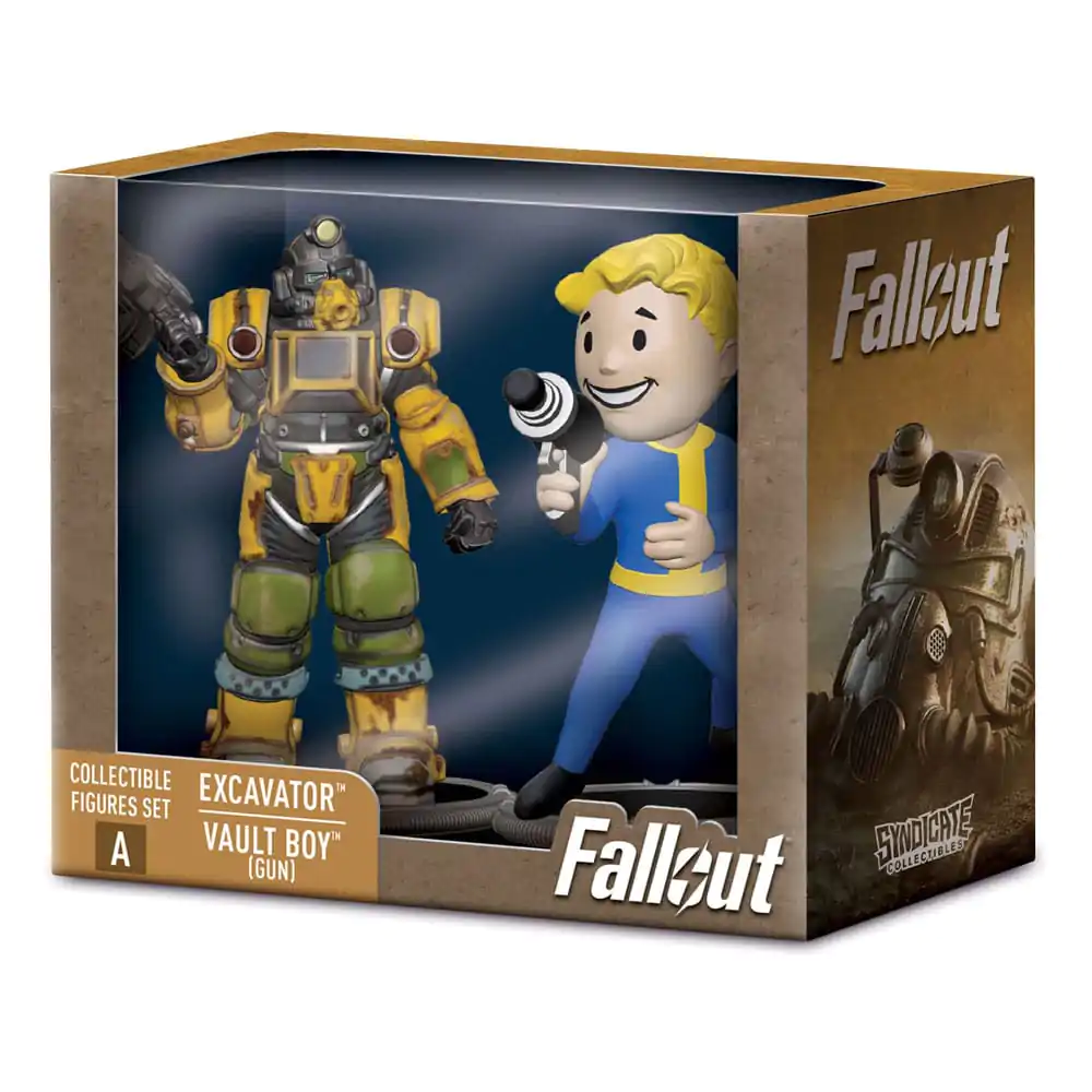 Fallout Mini Figures 2-Pack Set A Excavator & Vault Boy (Gun) 7 cm product photo