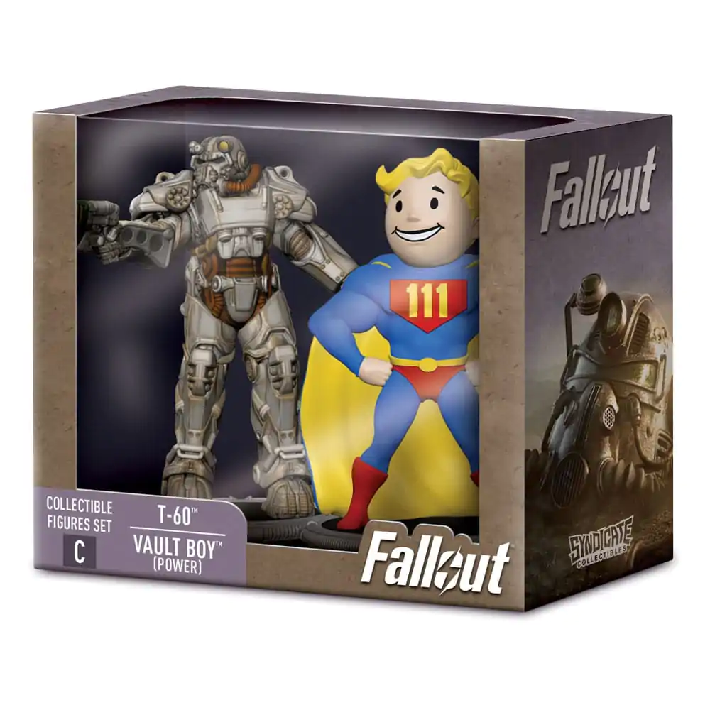 Fallout Mini Figures 2-Pack Set C T-60 & Vault Boy (Power) 7 cm product photo