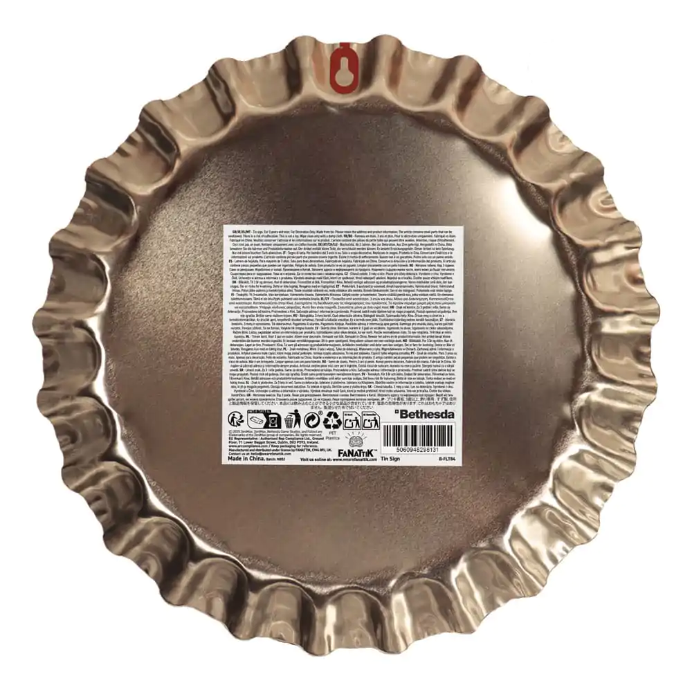 Fallout Tin Sign Sunset Sarsaparilla Bottle Cap product photo