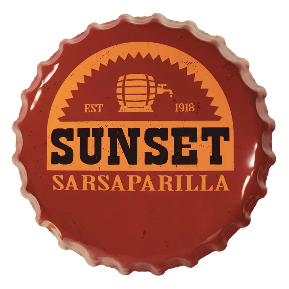 Fallout Tin Sign Sunset Sarsaparilla Bottle Cap product photo