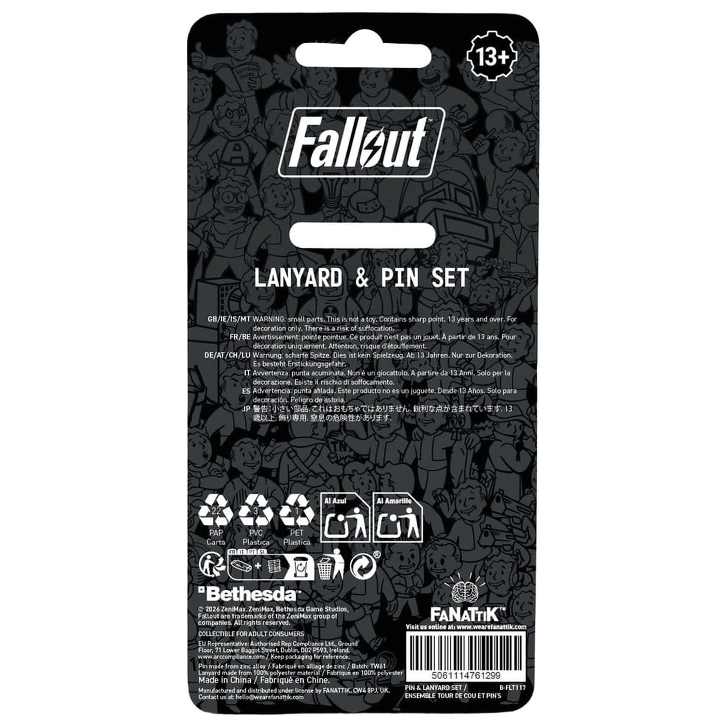Fallout Vault-Tec Overseer Lanyard & Pin Badge Set product photo