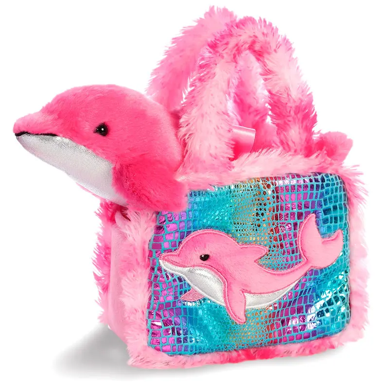 Fancy Pal Ballet Dolphin soft plush toy handbag 21cm product photo