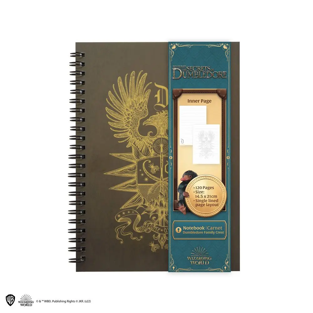 Fantastic Beasts Notebook A5 Dumbledore Family Crest product photo