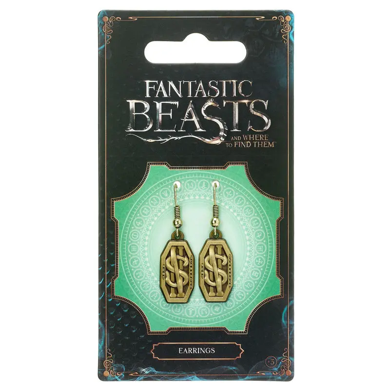 Fantastic Beasts Newt Scamander Logo earrings product photo