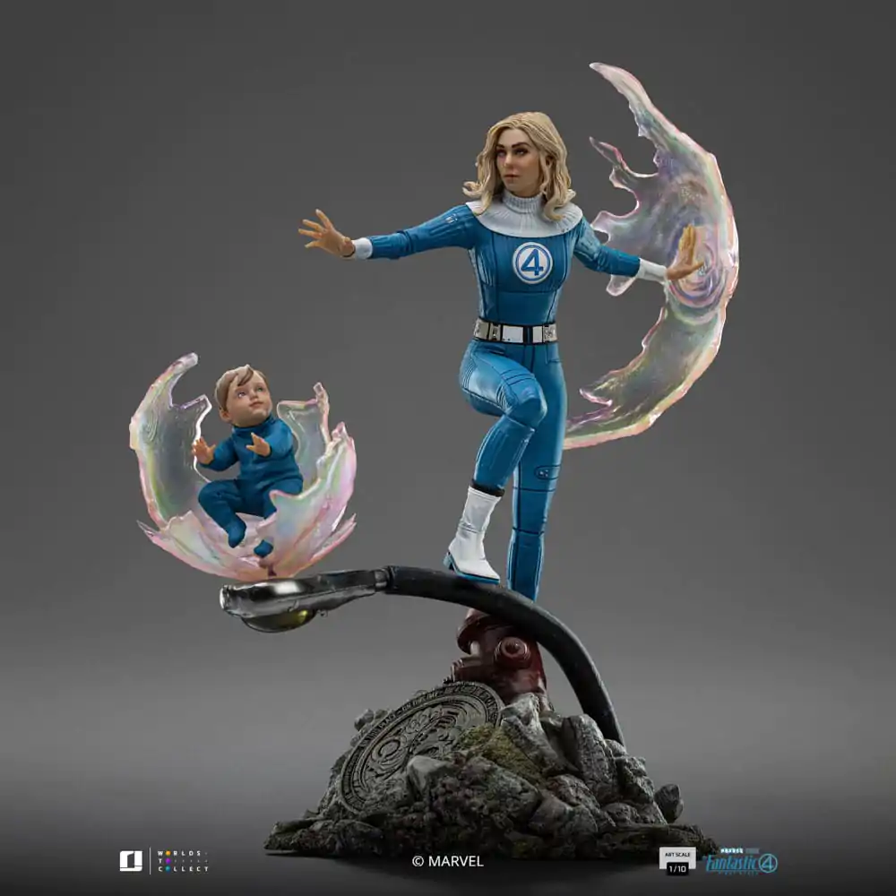 Fantastic Four Art Scale Statue 1/10 Invisible Woman and Franklin 28 cm product photo