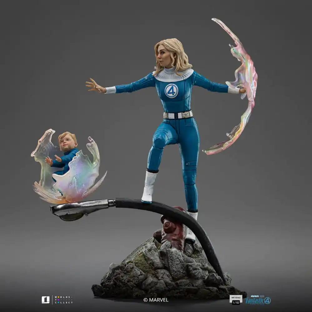 Fantastic Four Art Scale Statue 1/10 Invisible Woman and Franklin 28 cm product photo