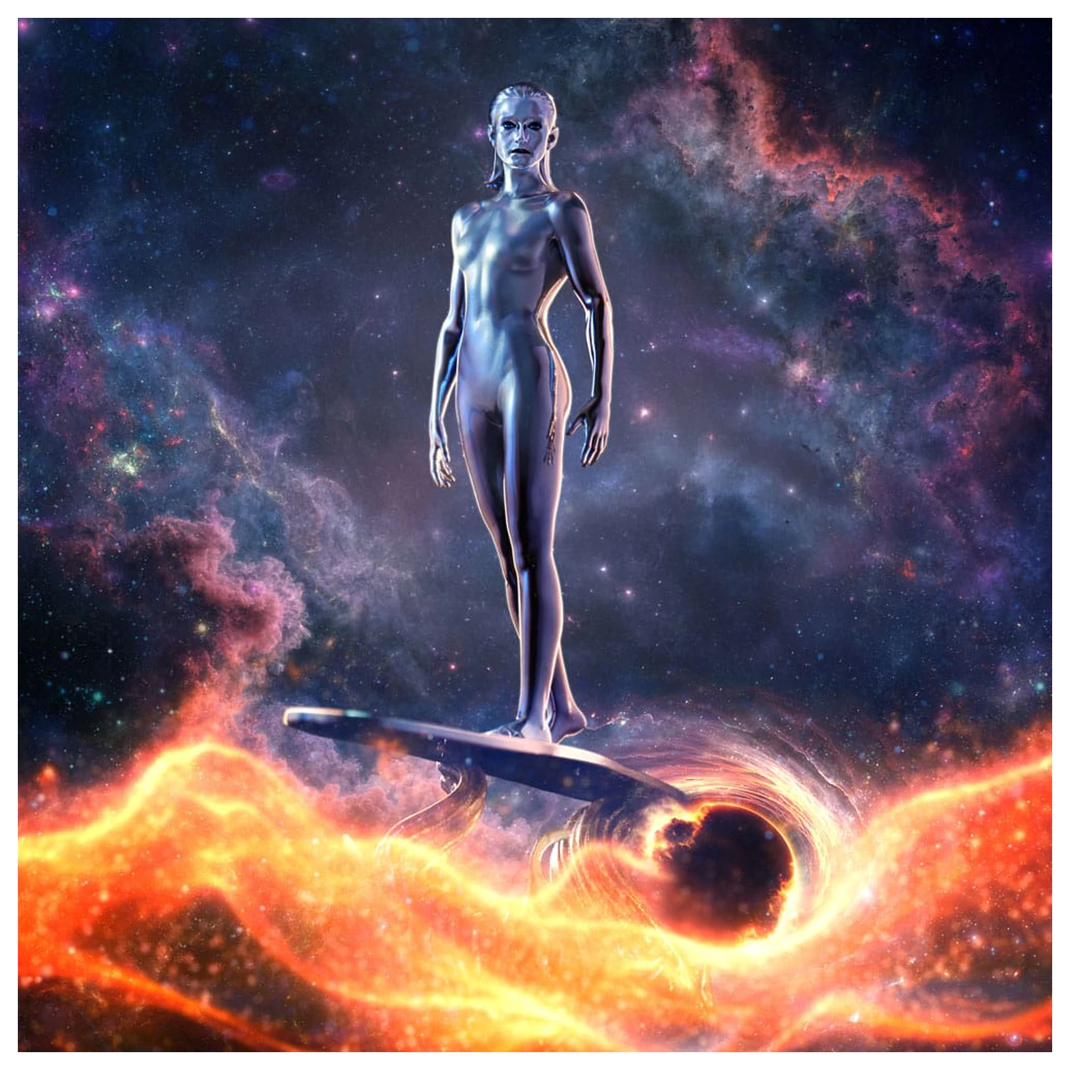 Fantastic Four Art Scale Statue 1/10 Silver Surfer 27 cm product photo