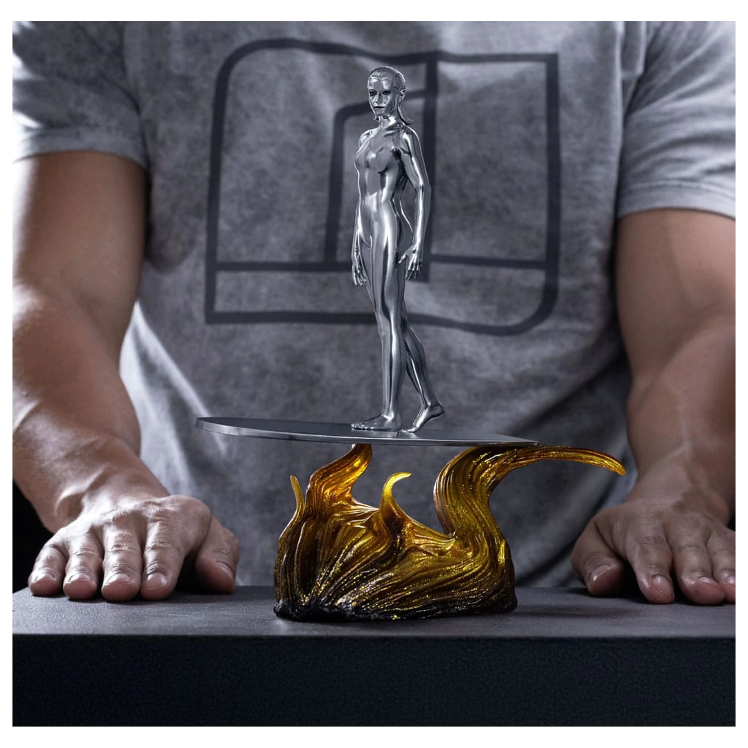Fantastic Four Art Scale Statue 1/10 Silver Surfer 27 cm product photo