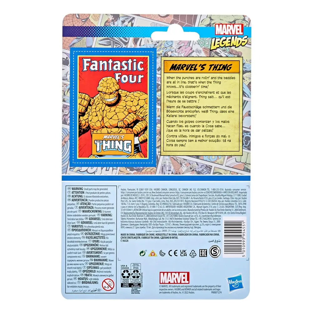 Fantastic Four Marvel Legends Retro Collection Action Figure 2022 Marvel's The Thing 10 cm product photo