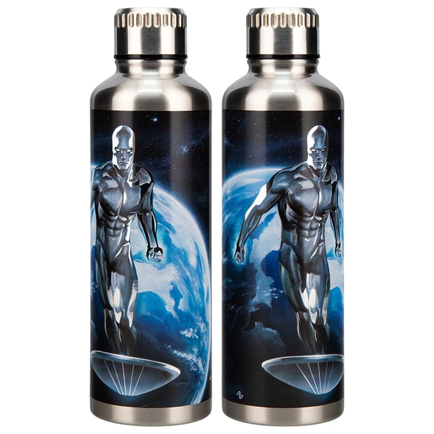 Fantastic Four Metal Water Bottle Silver Surfer product photo