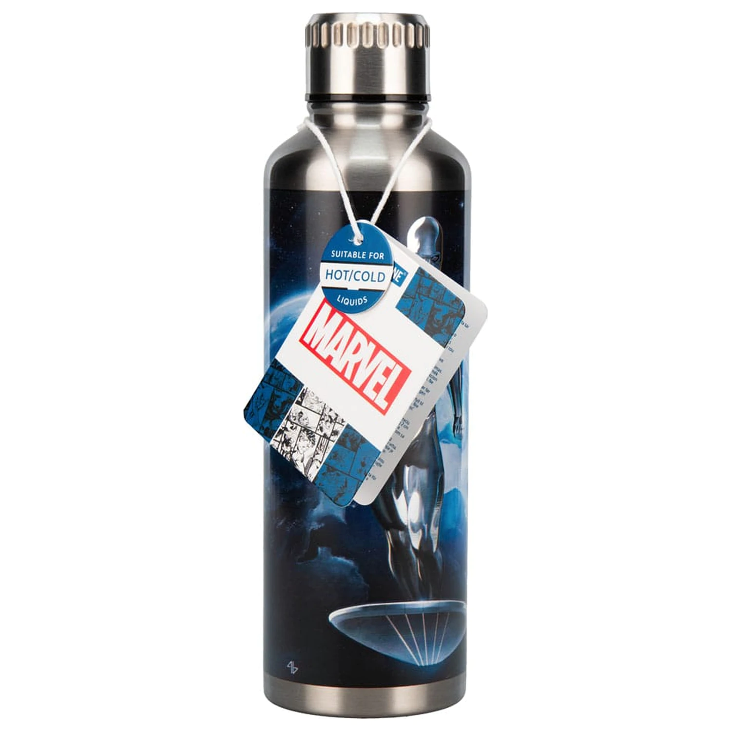 Fantastic Four Metal Water Bottle Silver Surfer product photo