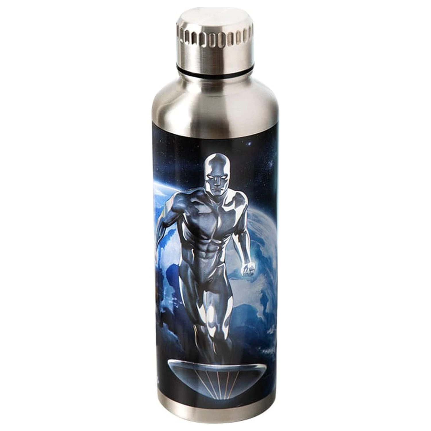 Fantastic Four Metal Water Bottle Silver Surfer product photo