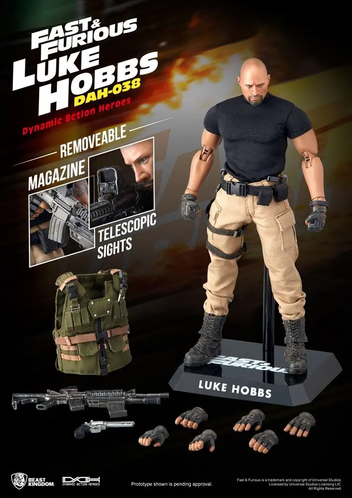 Fast & Furious Dynamic 8ction Heroes Action Figure 1/9 Luke Hobbs 21 cm product photo