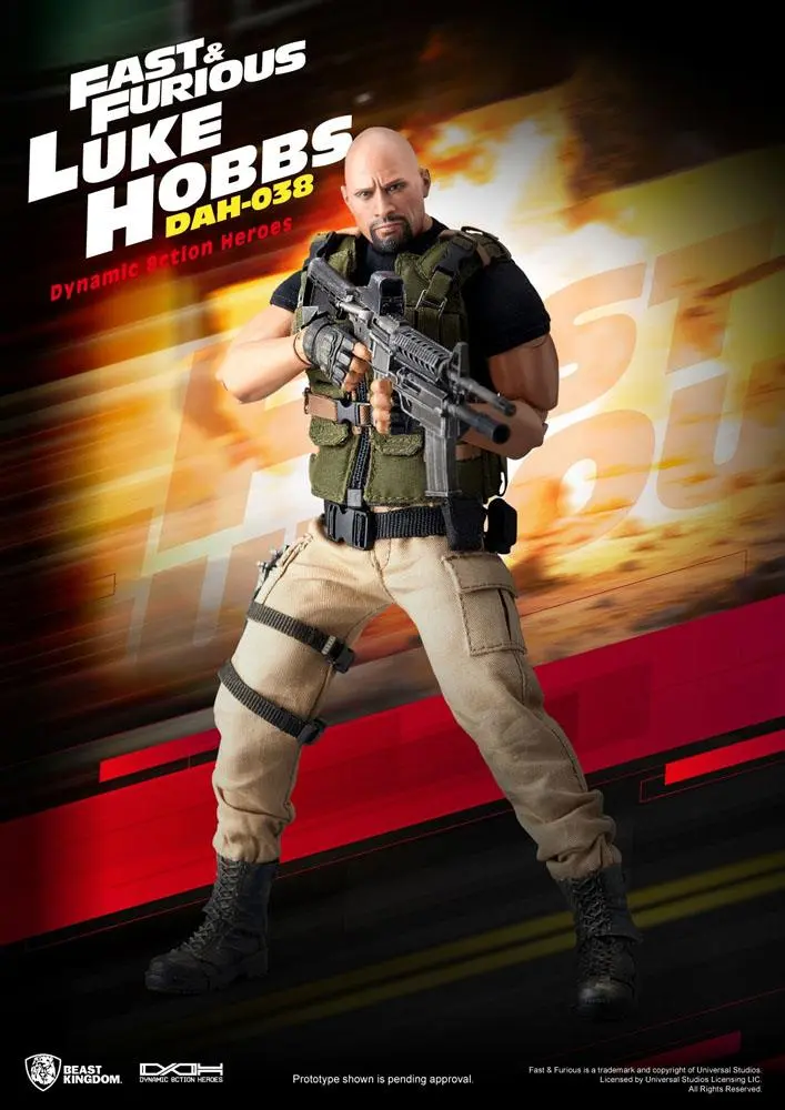 Fast & Furious Dynamic 8ction Heroes Action Figure 1/9 Luke Hobbs 21 cm product photo