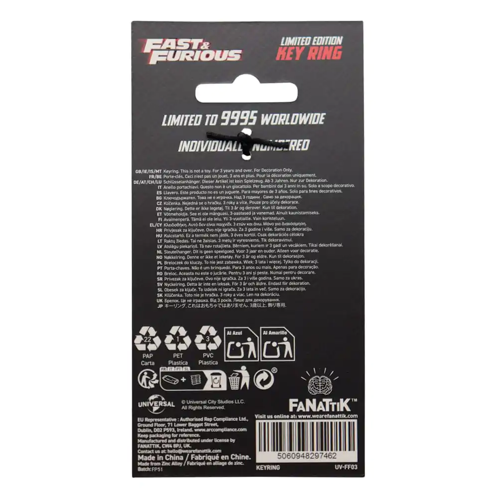 Fast &amp; Furious Keychain You Ride You Fight Limited Edition product photo