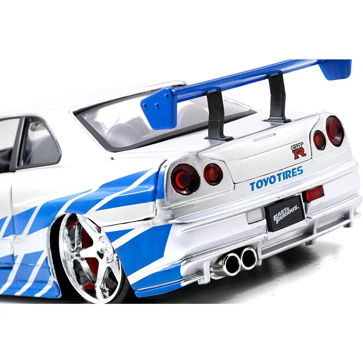 Fast and Furious Nissan Skyline GT-R BNR34 metal car product photo