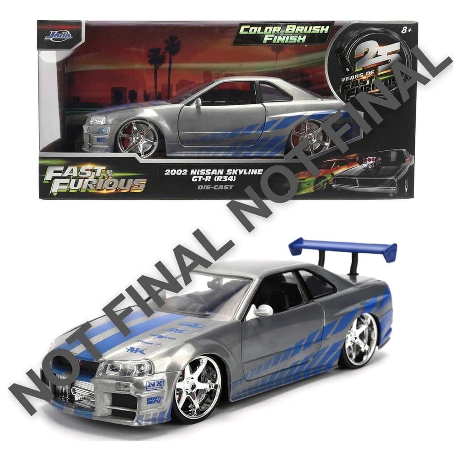 Fast & Furious Diecast Vehicle 1:24 Anniversary Nissan Skyline 19 cm product photo