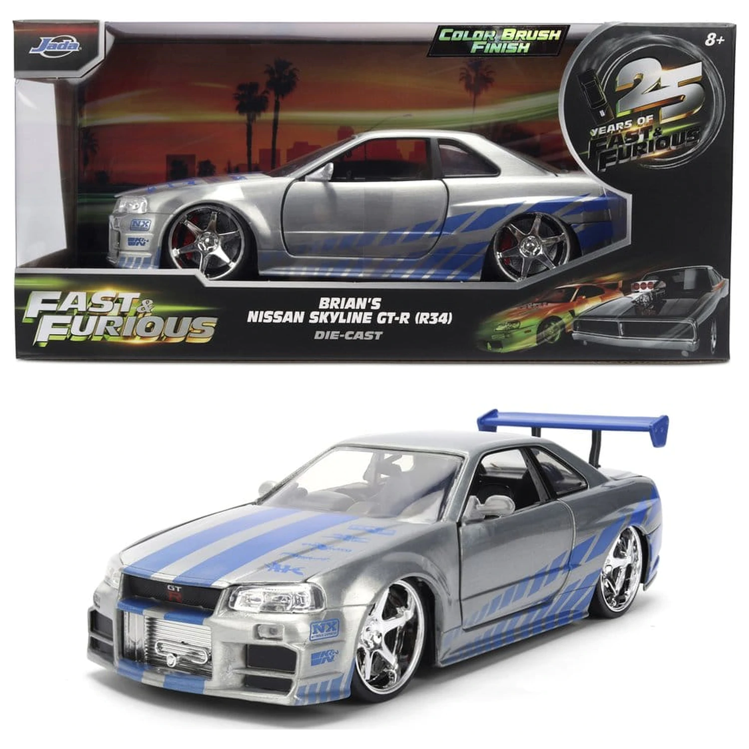 Fast & Furious Diecast Vehicle 1:24 Anniversary Nissan Skyline 19 cm product photo