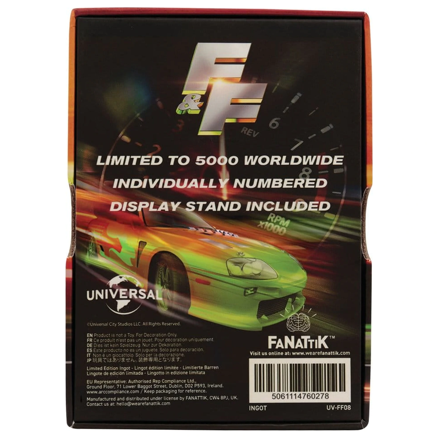 Fast & Furious Ingot Stained Glass Style Metal product photo