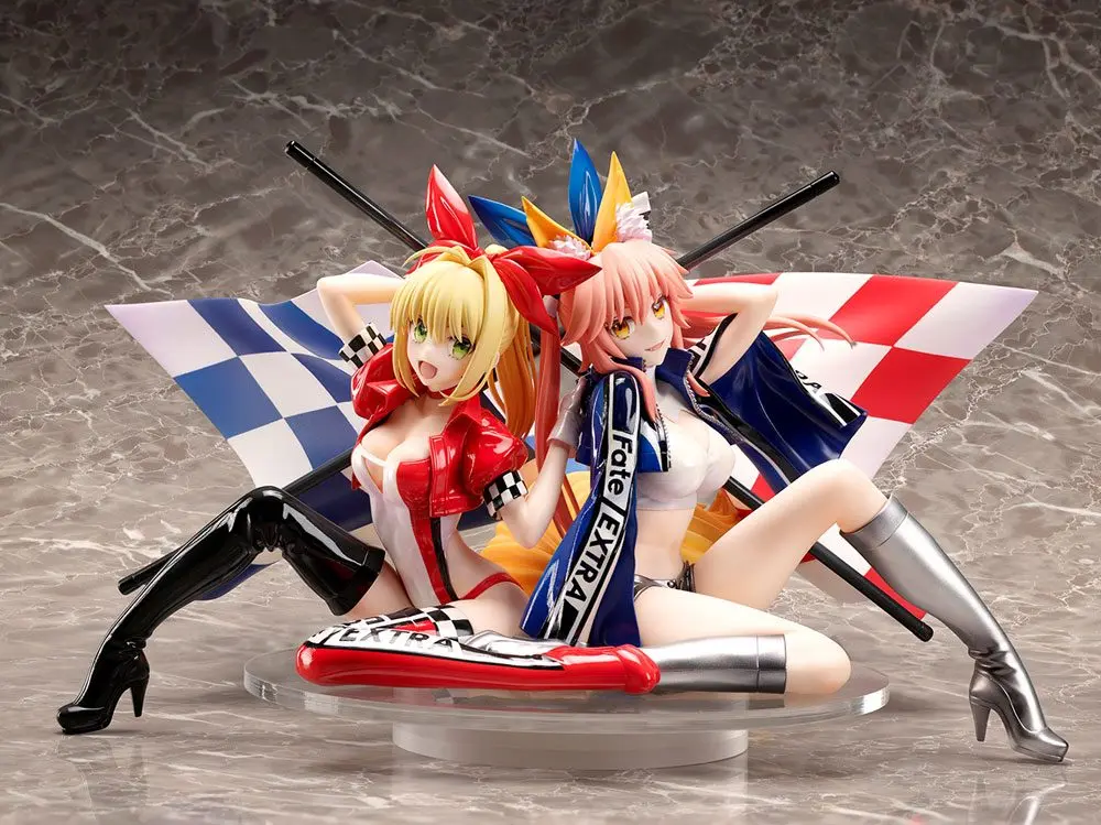 Fate/Extra PVC Statue 1/7 Nero Claudius &amp; Tamamo No Mae Type-Moon Racing Ver. 17 cm product photo