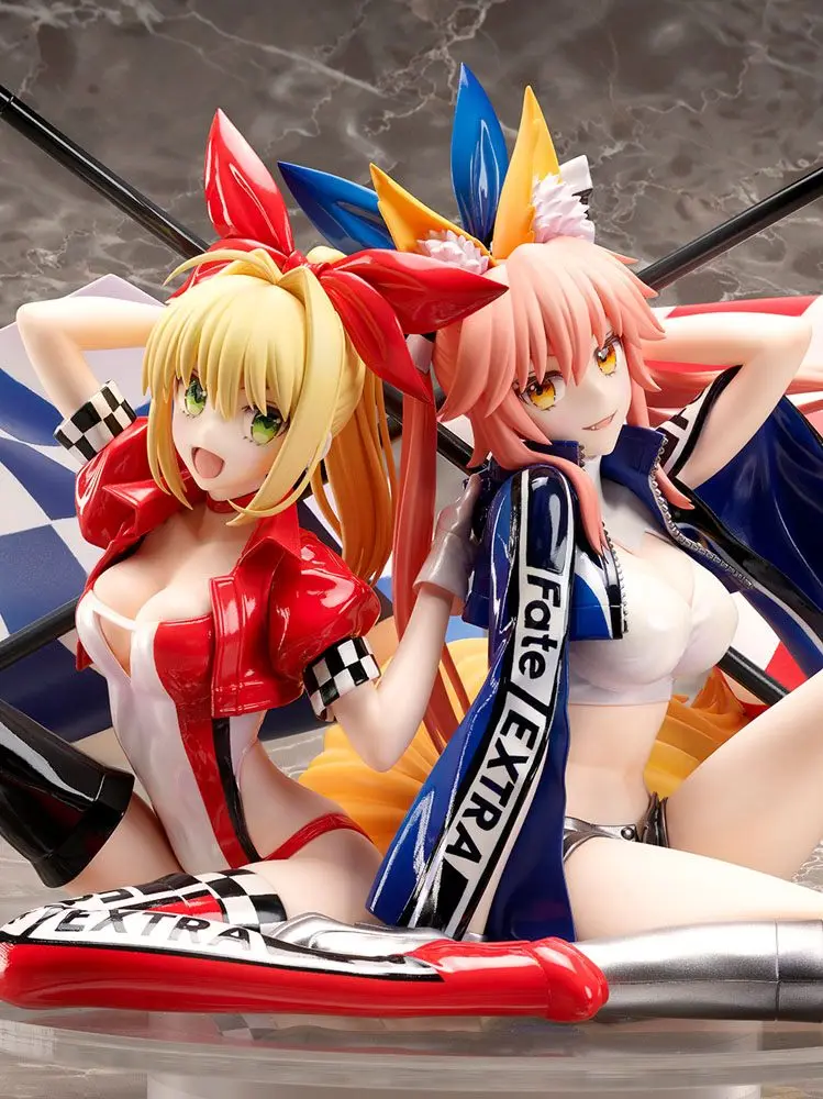 Fate/Extra PVC Statue 1/7 Nero Claudius &amp; Tamamo No Mae Type-Moon Racing Ver. 17 cm product photo