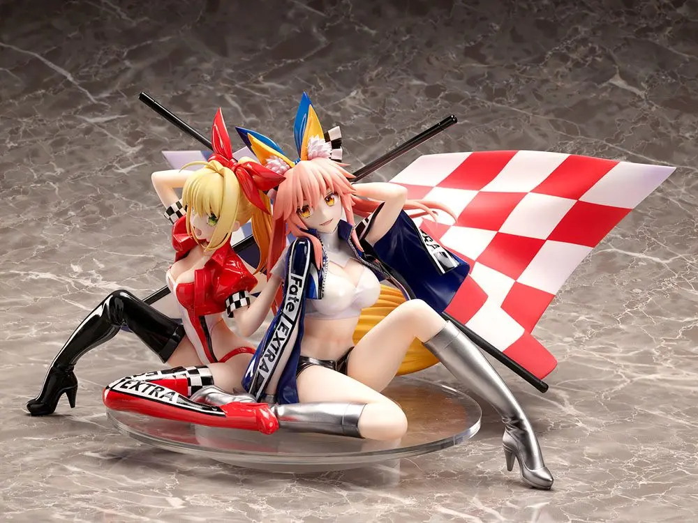 Fate/Extra PVC Statue 1/7 Nero Claudius &amp; Tamamo No Mae Type-Moon Racing Ver. 17 cm product photo