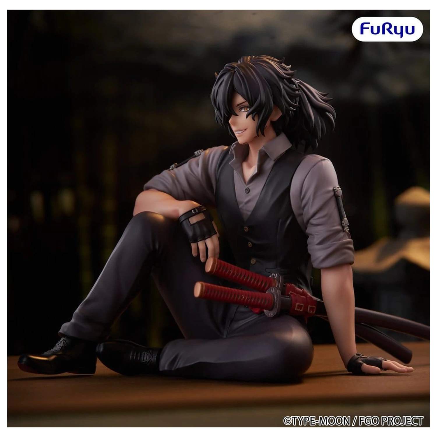 Fate/Grand Order Noodle Stopper PVC Figure Assassin Izou Okada Awesome Dapper Suit 9 cm product photo