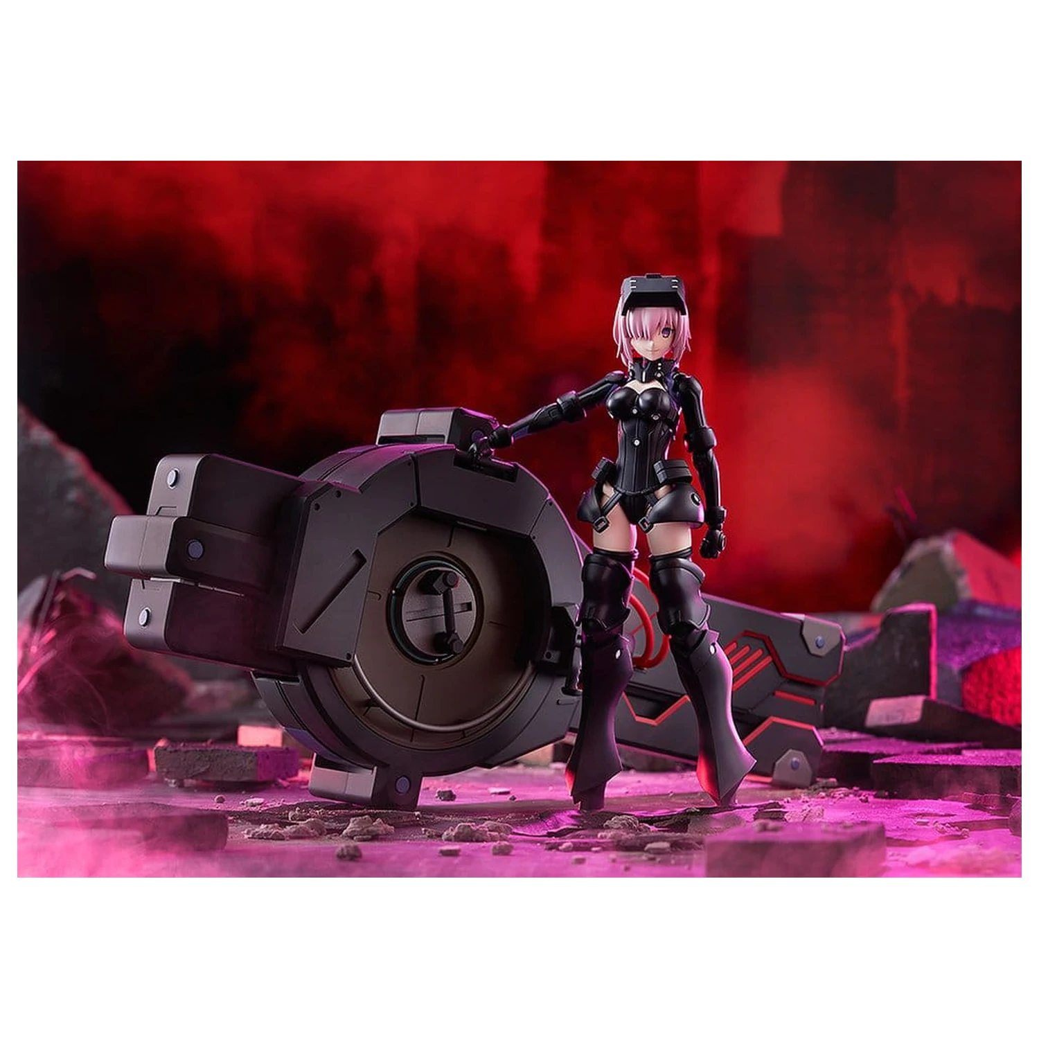 Fate/Grand Order Plamatea Plastic Model Kit Shielder/Mash Kyrielight (Ortinax) Black Barrel Edition 17 cm product photo