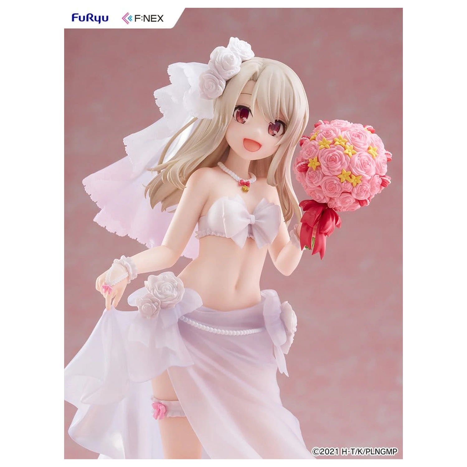 Fate/kaleid liner Prisma Illya: Licht - The Nameless Girl F:NEX PVC Figure 1/7 Illyasviel von Einzbern Wedding Swimsuit Ver. 21 cm product photo
