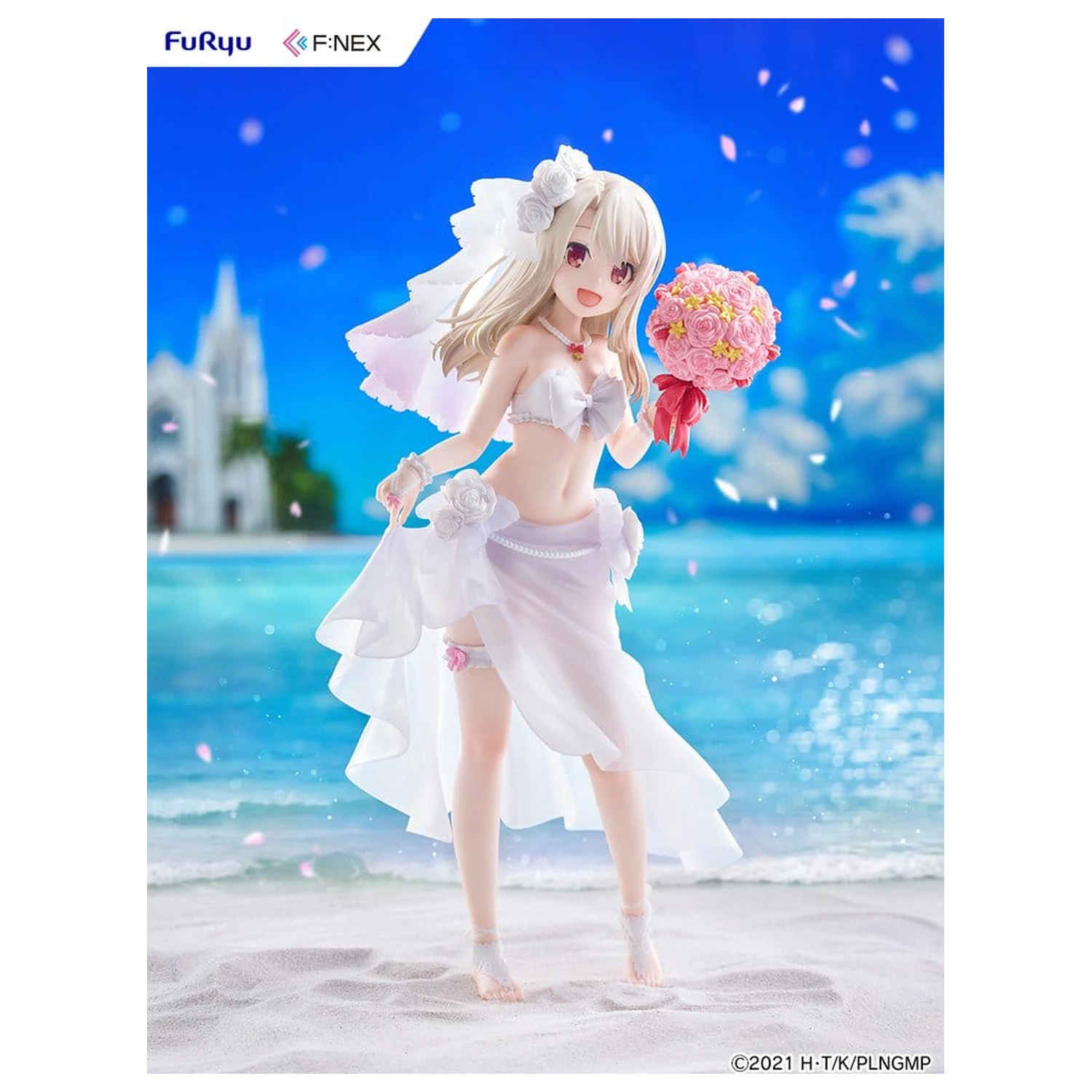 Fate/kaleid liner Prisma Illya: Licht - The Nameless Girl F:NEX PVC Figure 1/7 Illyasviel von Einzbern Wedding Swimsuit Ver. 21 cm product photo