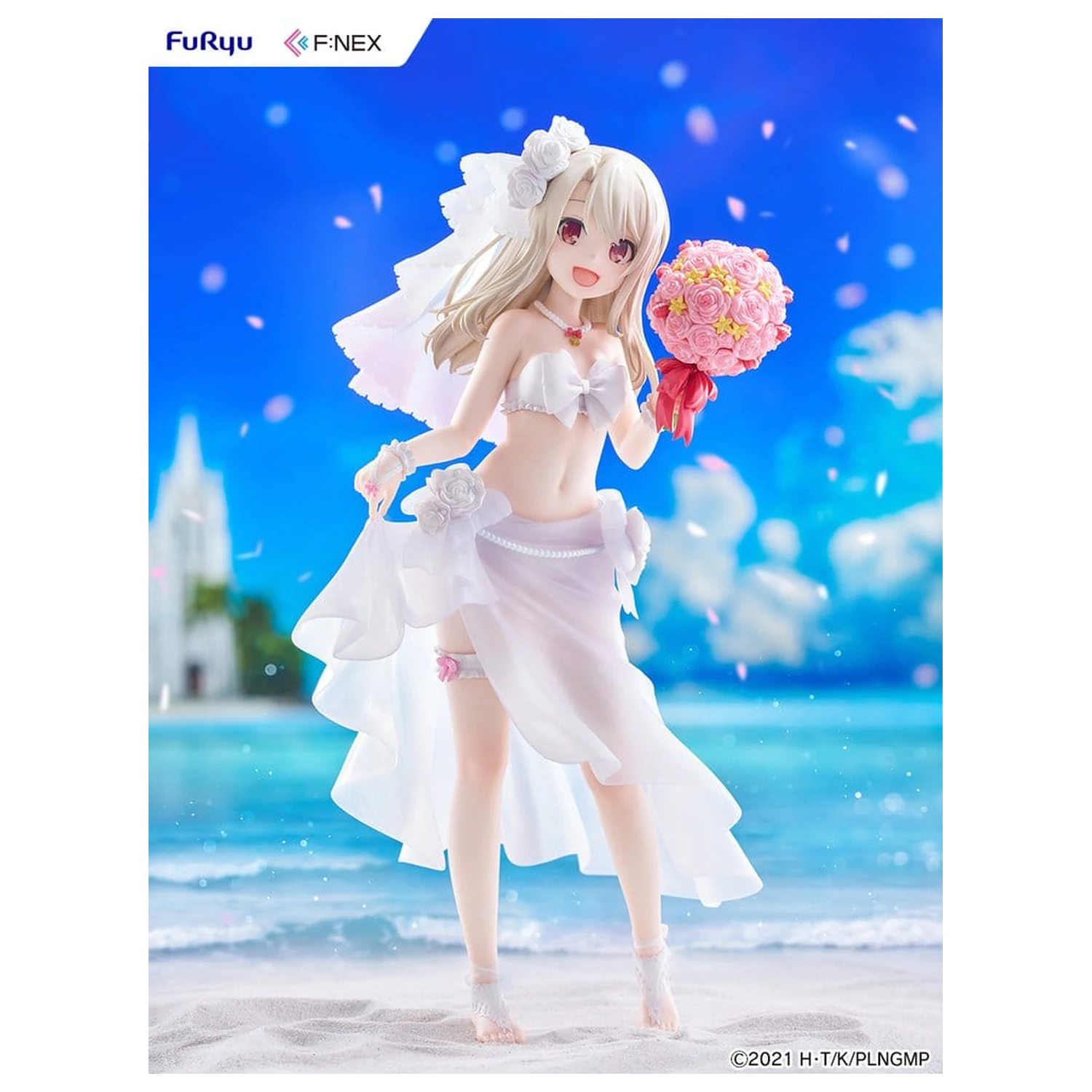 Fate/kaleid liner Prisma Illya: Licht - The Nameless Girl F:NEX PVC Figure 1/7 Illyasviel von Einzbern Wedding Swimsuit Ver. 21 cm product photo