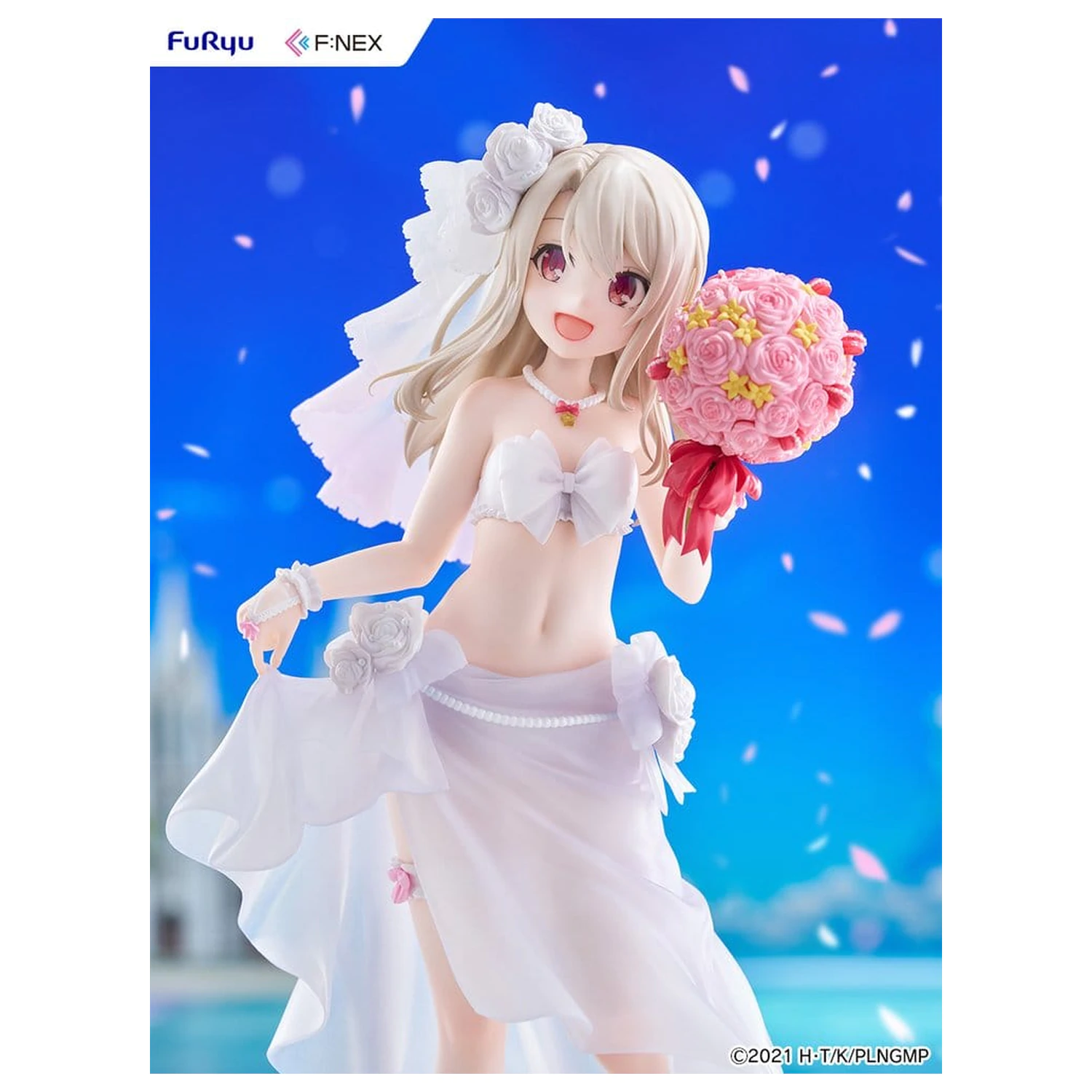 Fate/kaleid liner Prisma Illya: Licht - The Nameless Girl F:NEX PVC Figure 1/7 Illyasviel von Einzbern Wedding Swimsuit Ver. 21 cm product photo