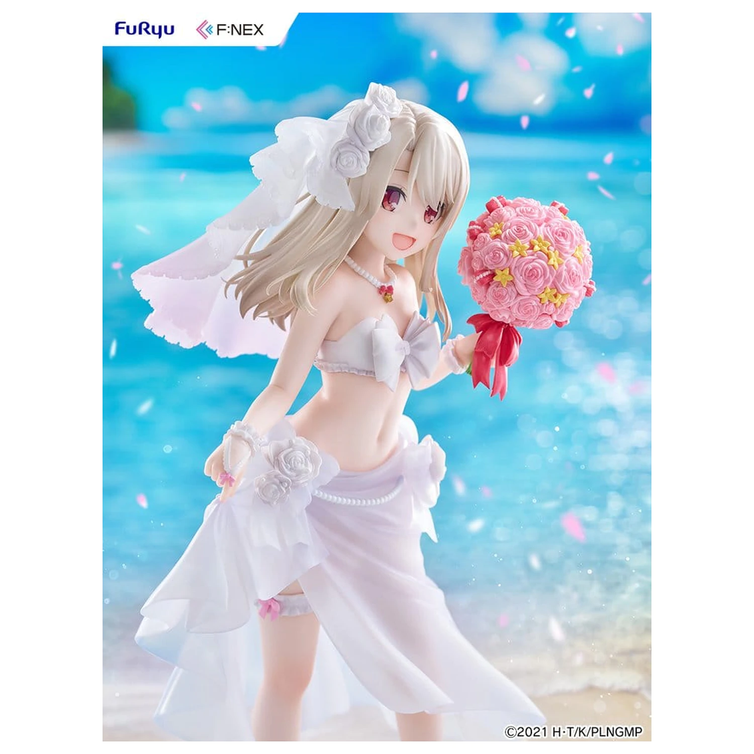 Fate/kaleid liner Prisma Illya: Licht - The Nameless Girl F:NEX PVC Figure 1/7 Illyasviel von Einzbern Wedding Swimsuit Ver. 21 cm product photo