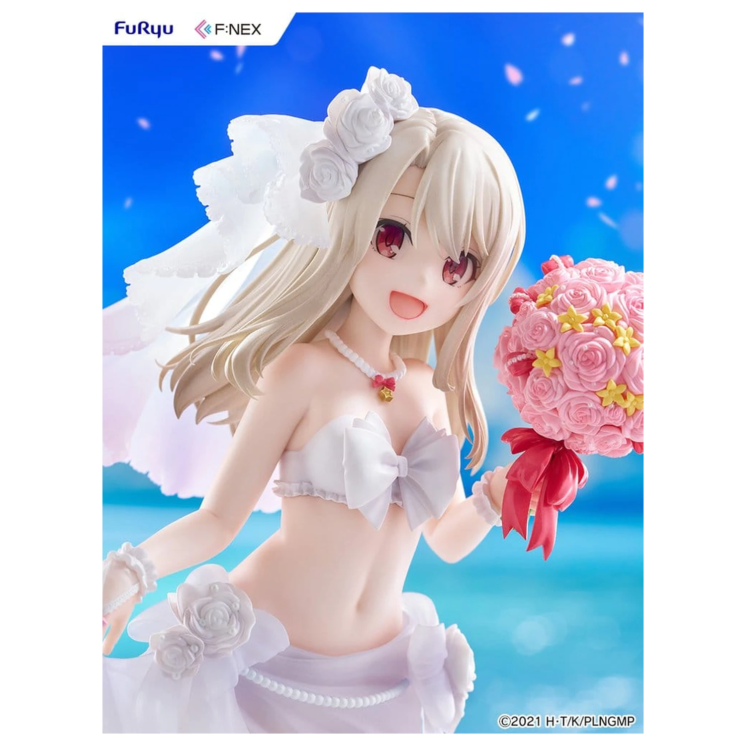 Fate/kaleid liner Prisma Illya: Licht - The Nameless Girl F:NEX PVC Figure 1/7 Illyasviel von Einzbern Wedding Swimsuit Ver. 21 cm product photo