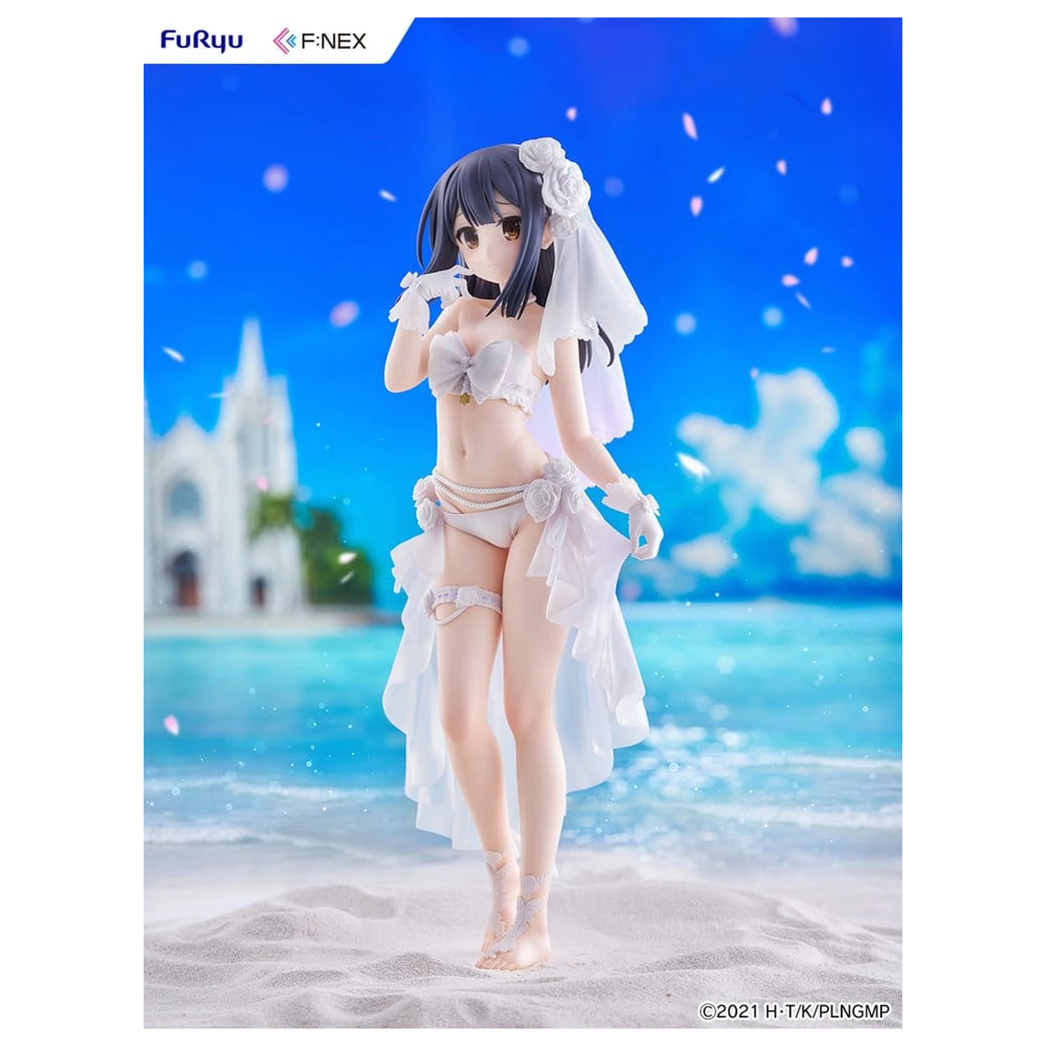 Fate/kaleid liner Prisma Illya: Licht - The Nameless Girl F:NEX PVC Figure 1/7 Miyu Edelfelt Wedding Swimsuit Ver. 21 cm product photo
