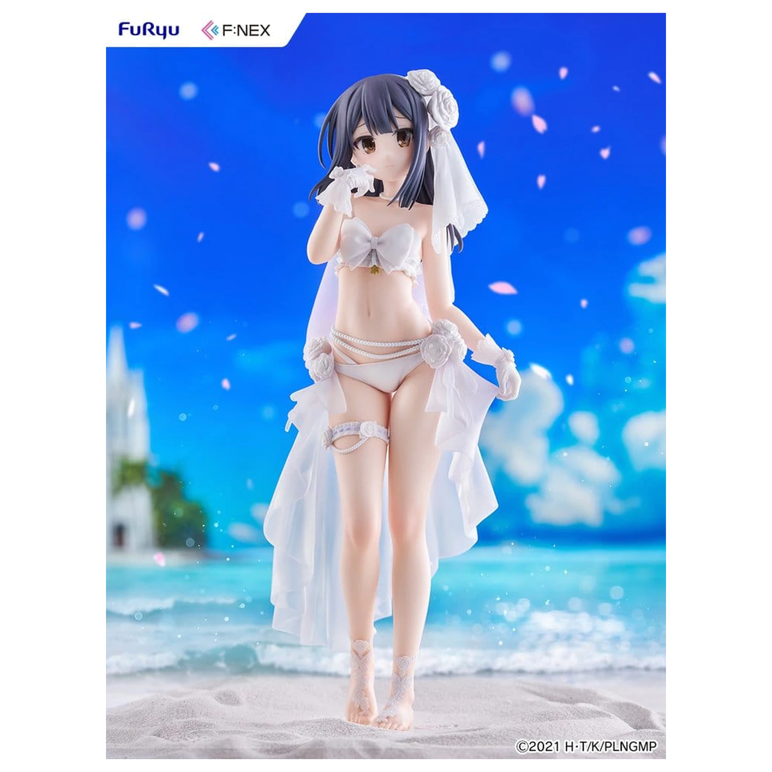 Fate/kaleid liner Prisma Illya: Licht - The Nameless Girl F:NEX PVC Figure 1/7 Miyu Edelfelt Wedding Swimsuit Ver. 21 cm product photo