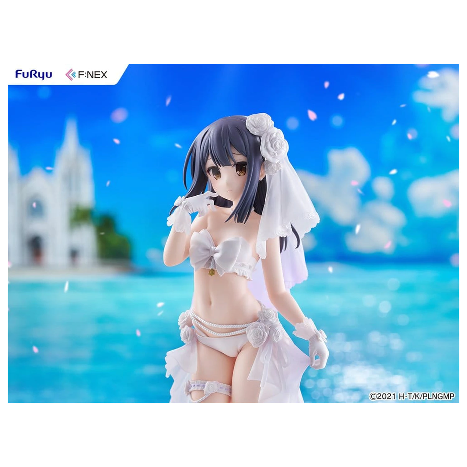 Fate/kaleid liner Prisma Illya: Licht - The Nameless Girl F:NEX PVC Figure 1/7 Miyu Edelfelt Wedding Swimsuit Ver. 21 cm product photo