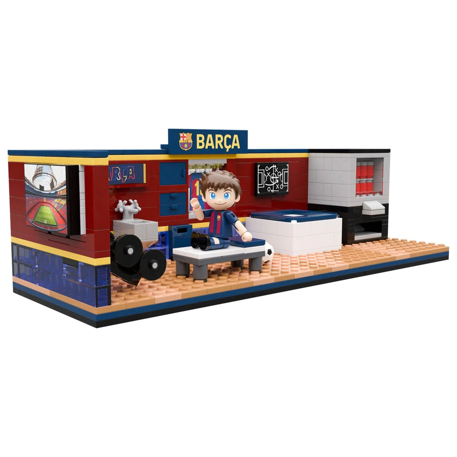 FC Barcelona dressing room set with figure 439pcs product photo